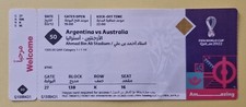 Match 50 Argentina Australia FIFA World Cup Ticket Stub with Team Names