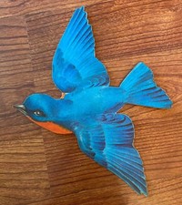 Vintage Dennison Bird 1950's Die-Cut Bluejay Decoration - NOS