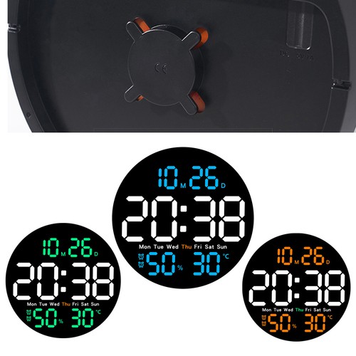 10inch LED Digital Alarm Clock With Temperature Date Large Display Wall Clock - Picture 16 of 21
