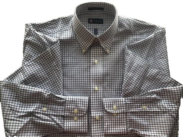 Chaps Polyester Long Sleeve Casual Button-Down Shirts for Men