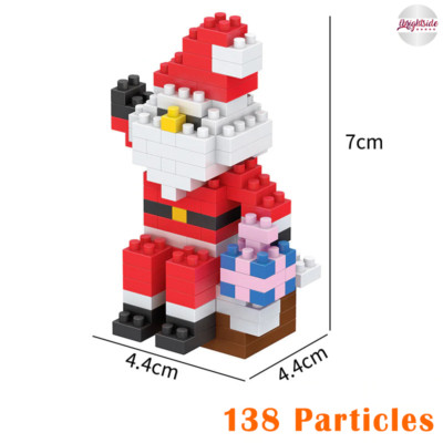 Santa Claus & Snowman Christmas Mini Puzzle Building Blocks Bricks Toys For Kids
