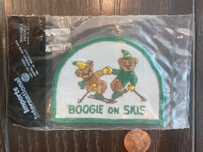 Vintage Snow Ski Skiing Patch Boogie on Skis Canada