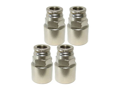  1/4" Hose X 1/4" NPT Push To Connect Straight Female Fittings - 4 PACK