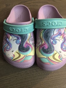 unicorn crocs size 11