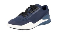 Prada Leder + Nylon Sneaker - 4E3465 - Oltremare Blau Weiss - Neu - 5 39