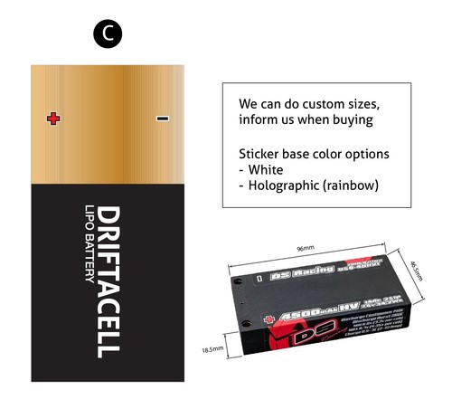 Custom 2S/3S/4S Lipo Battery Stickers for RC Cars (Drift/Touring/Buggy/Crawlers) - Picture 5 of 7