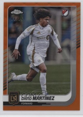 2025 Topps Chrome MLS Orange Refractor 8/25 David Martinez Martínez #75 b6y