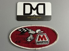 Vintage Small MARATHON OIL COMPANY GAS STATION PATCH RACING RARE