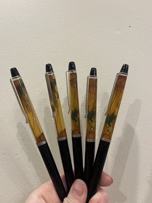 Bright Ideas Unlimited Set of 5 Vintage Batman Floaty Pens Chrome Trim Plastic