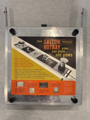 Vintage Salton Hotray Interloc Add-On Cheese Tray American Walnut Model 115C