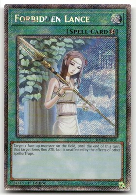 Forbidden Lance (Platinum Secret Rare) NM 25th Anniversary Rarity Collection II