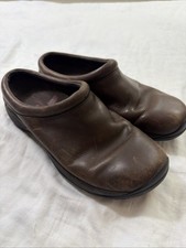 Merrell Encore Nova Womens 8.5 m Smooth Brown Leather Mule Moc Ortholite QForm