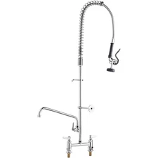 Pre Rinse Sink Faucet with 12in Swing Spout 44in Height Brass Construction