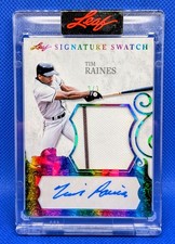 2025 Leaf Spectacular Tim Raines SIGNATURE SWATCH Auto Patch #3/3 - HOF