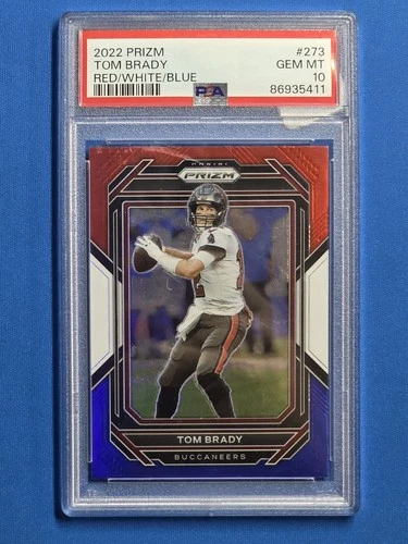 Tom Brady Red White & Blue Prizm PSA 10 Gem Mint - 2022 Panini Prizm Buccaneers
