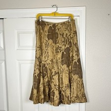 Ralph Lauren Skirt 8 Floral Linen Maxi Cottagecore Prairie