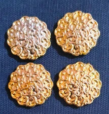 Lot of 4 Vintage Look Round Button Covers