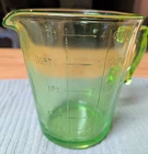 Green Uranium Depression Glass 4 Cup Measuring Cup
