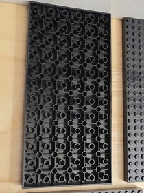 Lego Lot of 3 Brick 12 x 24 Black Thick Plate 30072 Castle Star Wars + Extras!