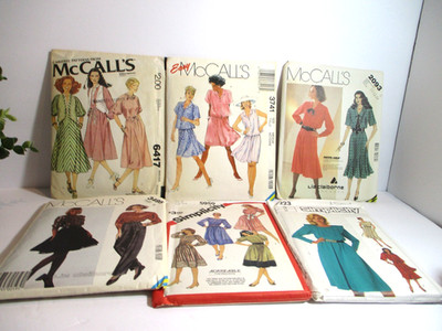 Set Of 6 Vintage McCalls Simplicity Women s Sewing Patterns Fun, work, Evening