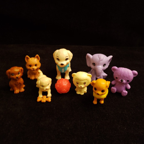 Barbie Doll Chelsea Doll Pets Animals Dogs Elephant Teddy Lot of 8 & Accessories