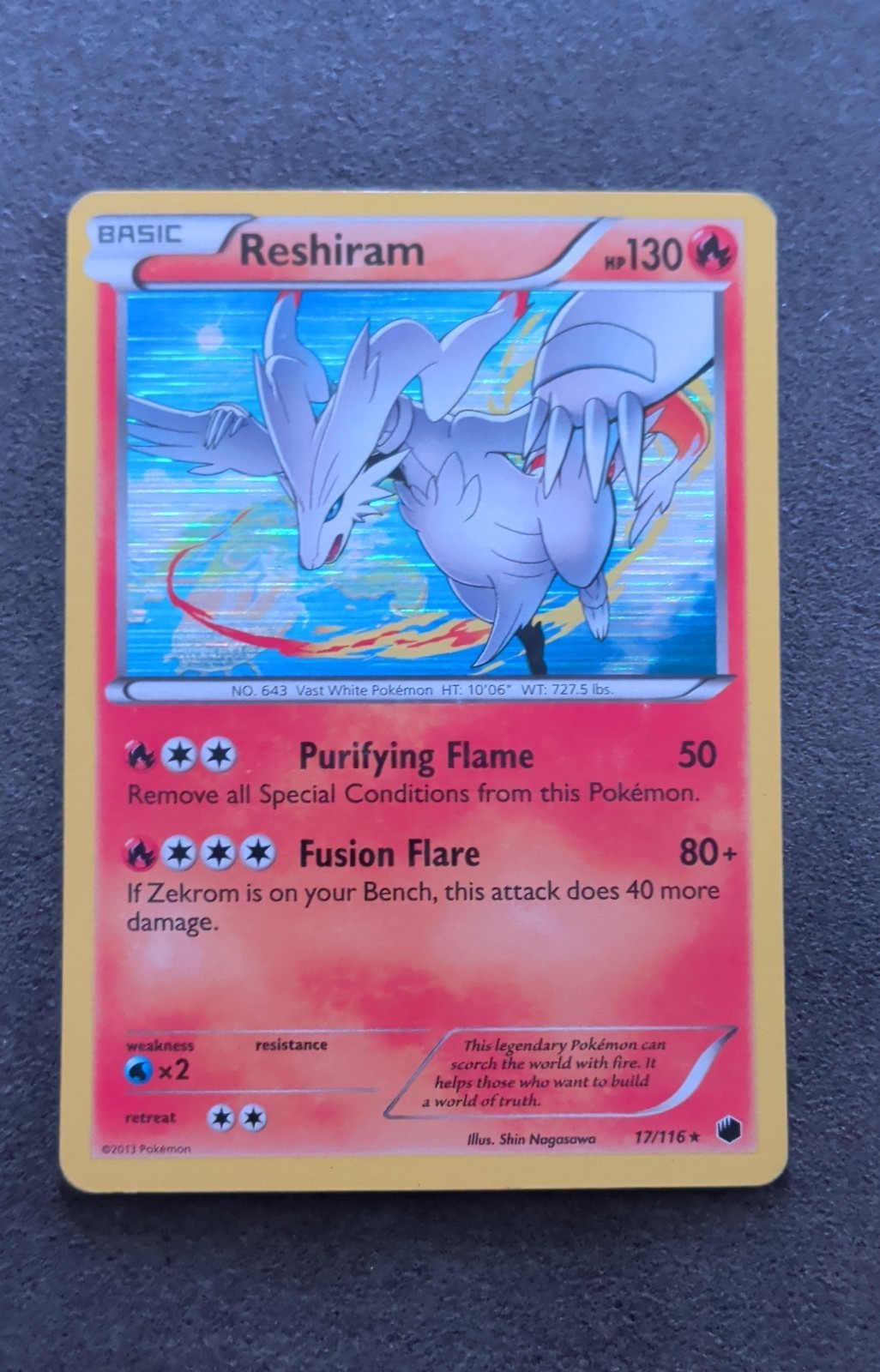 Reshiram 17/116 Plasma Freeze Holo