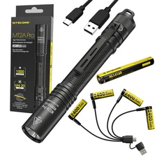 Nitecore MT2A Pro 1000 Lumens Rechargeable AA Flashlight + 4x NH2400 USB-C Recha