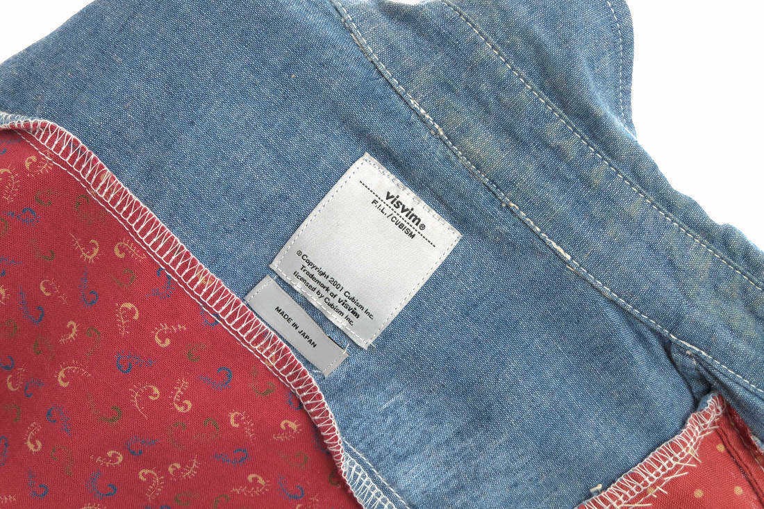 Visvim GRANGER Chambray Shirt Patchwork Denim - image 8