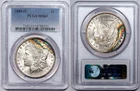 1885-O Morgan Dollars - PCGS MS-63 - Lovely Rainbow Toned