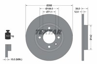 2X Textar Bremsscheibe 92325903 FüR CitroËN DS Opel Peugeot