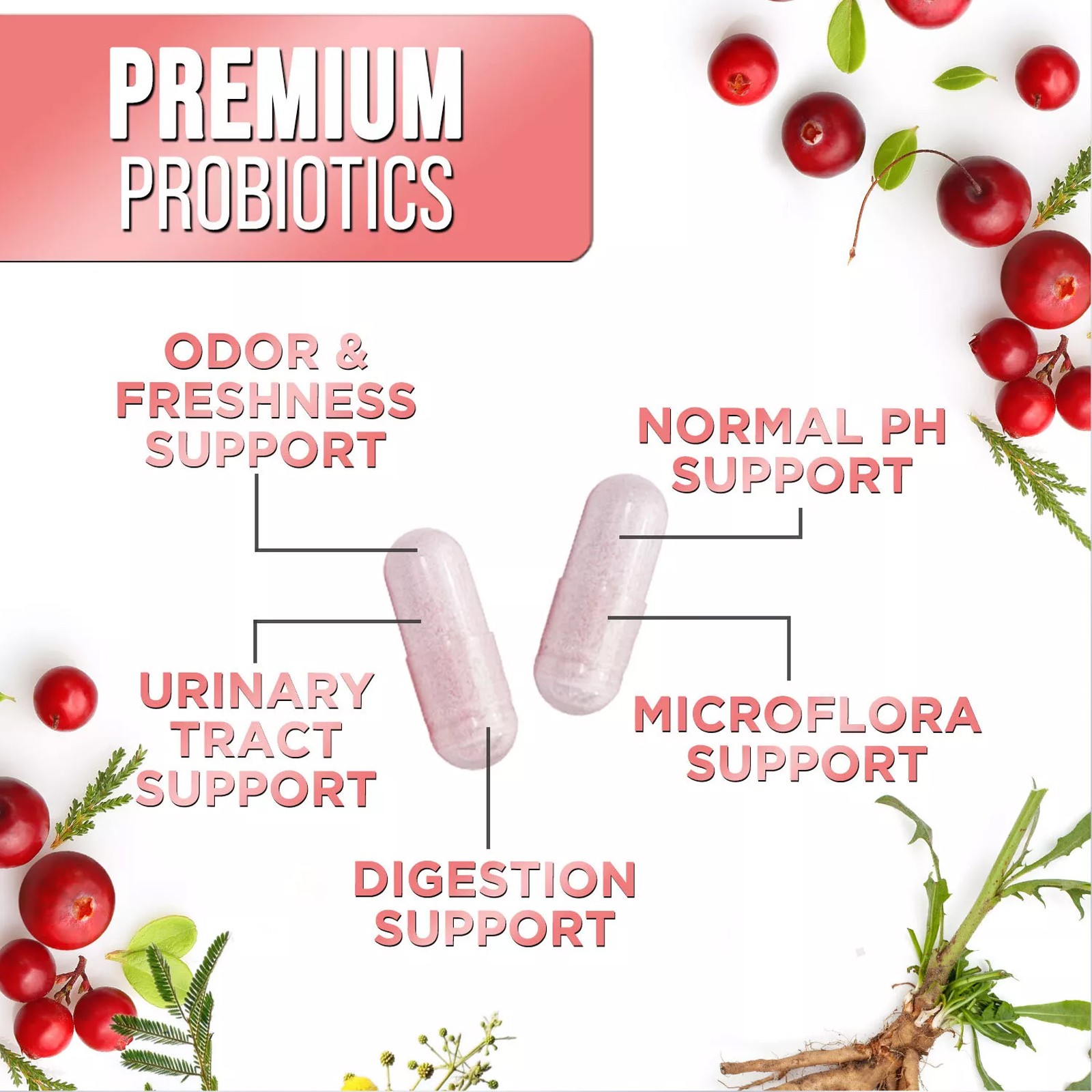 Probiotics for Women with Prebiotics 90Billion CFU&16 Diverse Strains Cranberry