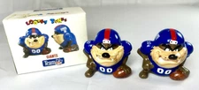 Taz 3 1/2” Salt &Pepper Shakers NFL Team New York Giants Looney Tunes Vintage