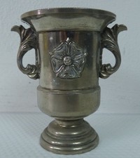 Vintage Silver Plated Urn Vase Twin Handle Tudor Rose England 10cm