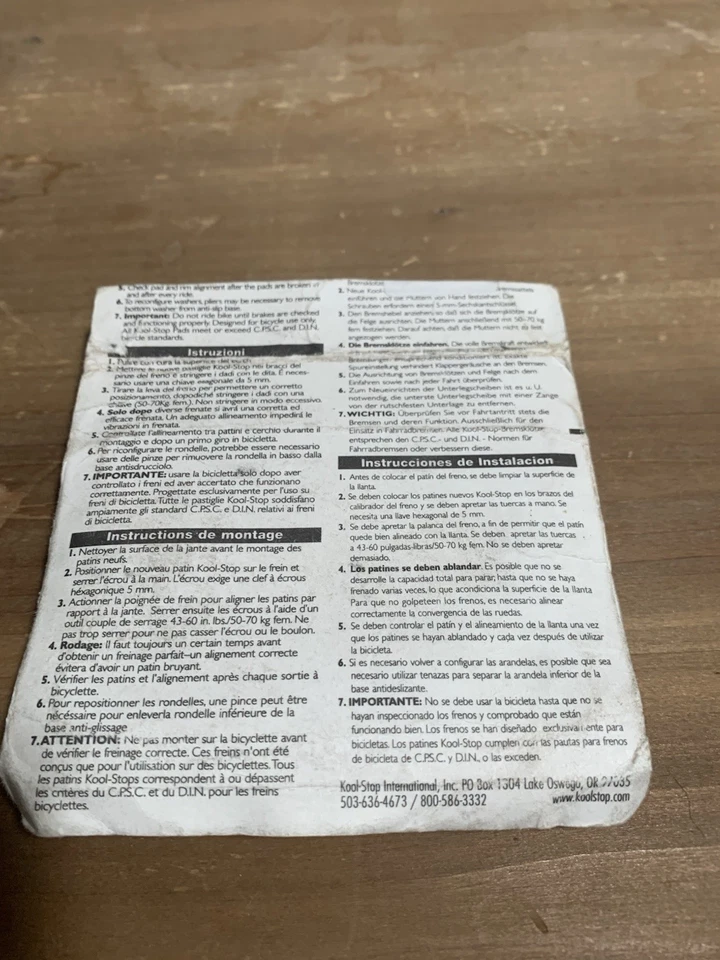 Paquete de 2 almohadillas de freno en V Kool-Stop Thinline compuesto de salmón poste roscado de una pieza Foto 4 de 4