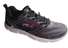 FILA Vector Sport Running Size 9 Gray Black Red Athletic Sneaker Shoes NEW