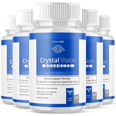 (5 Pack) Crystal Clear Vision Support Healthy Eye Vision & Function 300 Capsules