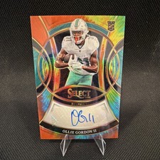 Ollie Gordon II RC 2025 Panini Select Prizm Autograph /25 Dolphins Rookie