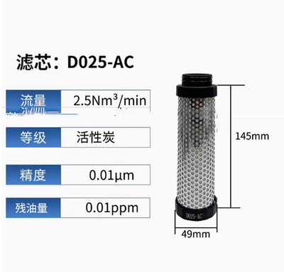1PC New Laser cutting precision filter cartridge Fit For D025-AC