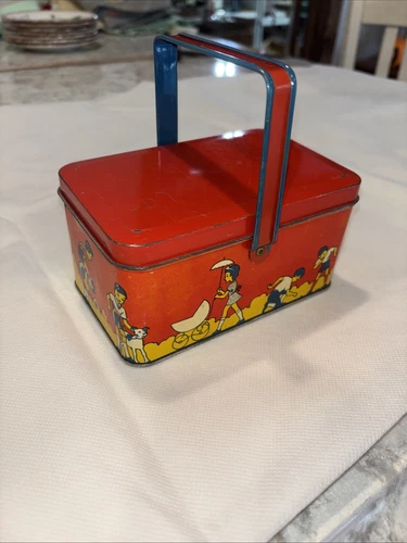 1930’s Tin Ohio Art Lunch Pail Featuring Children F5-142