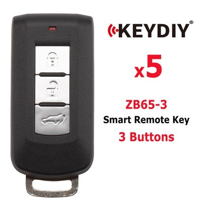 5 x KEYDIY KD ZB65-3 Universal Smart Remote Key 3 Buttons