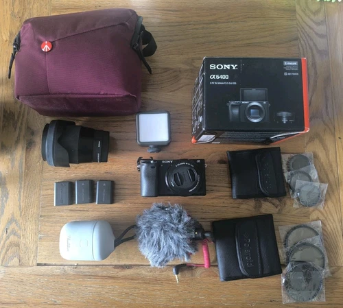Sony Alpha A6400, Shutter Count 513 Kamera, 16mm-50mm, Sigma Objektiv, Zubehör