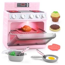 Toy Oven Kids Kitchen set, Kids Kitchen Set with 11 Accessories, Realistic