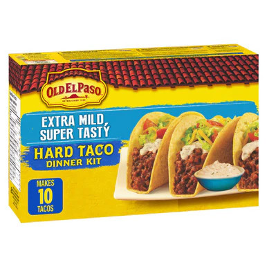 Old El Paso Hard Taco Extra Mild Super Tasty Dinner Kit , 330g/11.6 oz