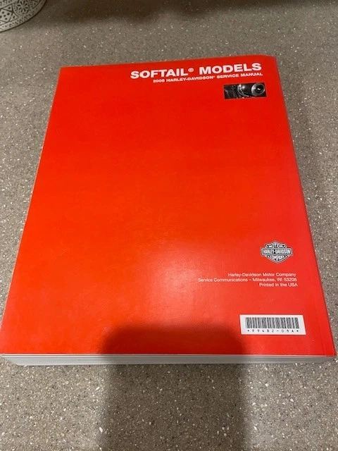 Harley Davidson manual de servicio de fábrica para Softails 2008 - usada Foto 2 de 3