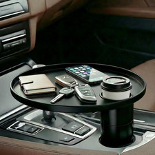 Car Tray Height-adjustable Car Food Tray Cup Holder Table 360 Rotating Car