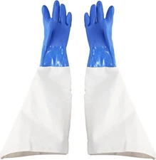 23.6" Canvas Rubber Sandblasting Sand blaster Protection Gloves for... 