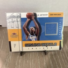 2003-04 Fleer Carmelo Anthony Patch Card Rookie Genuine Article Insider Jerseys . rookie card picture