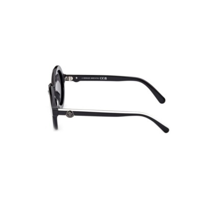 Moncler Orbit ML0261 01A Black Round Bold Plastic Sunglasses  display picture 2