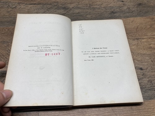 ARTEMUS WARD;HIS TRAVELS,1865,(Charles F. Browne),1st Ed,Illustrated - Picture 7 of 11