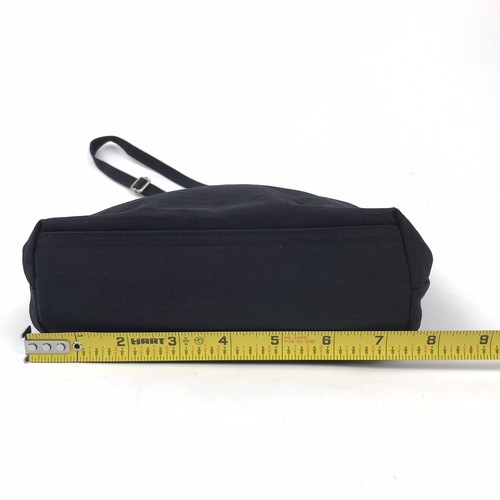 Baggallini Crossbody Bag Black Nylon Travel Purse Multi Zipper Silver Hardware - Picture 12 of 14